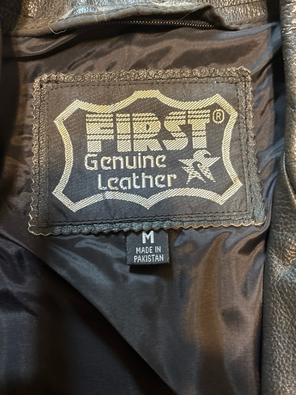 First M Leather Women's Black Biker Jacket with Braided Side Panels - Picture 3 of 4